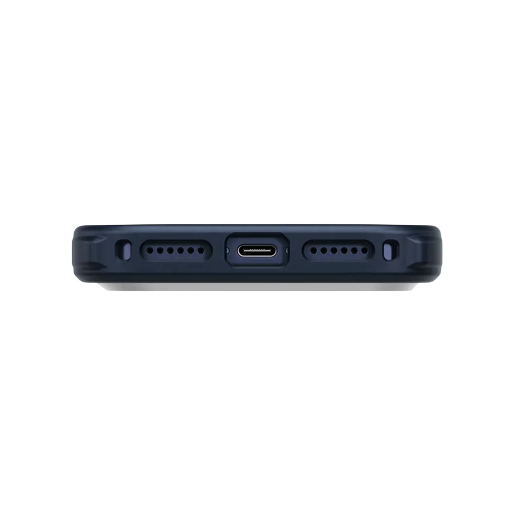 Custodia MagSafe per Apple iPhone 17 Pro, UNIQ, Keva MagClick, Blu navy