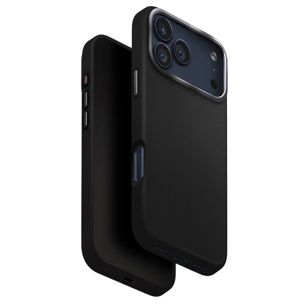 Custodia per Apple iPhone 17 Pro, UNIQ, Lyden Leatherette, Nera