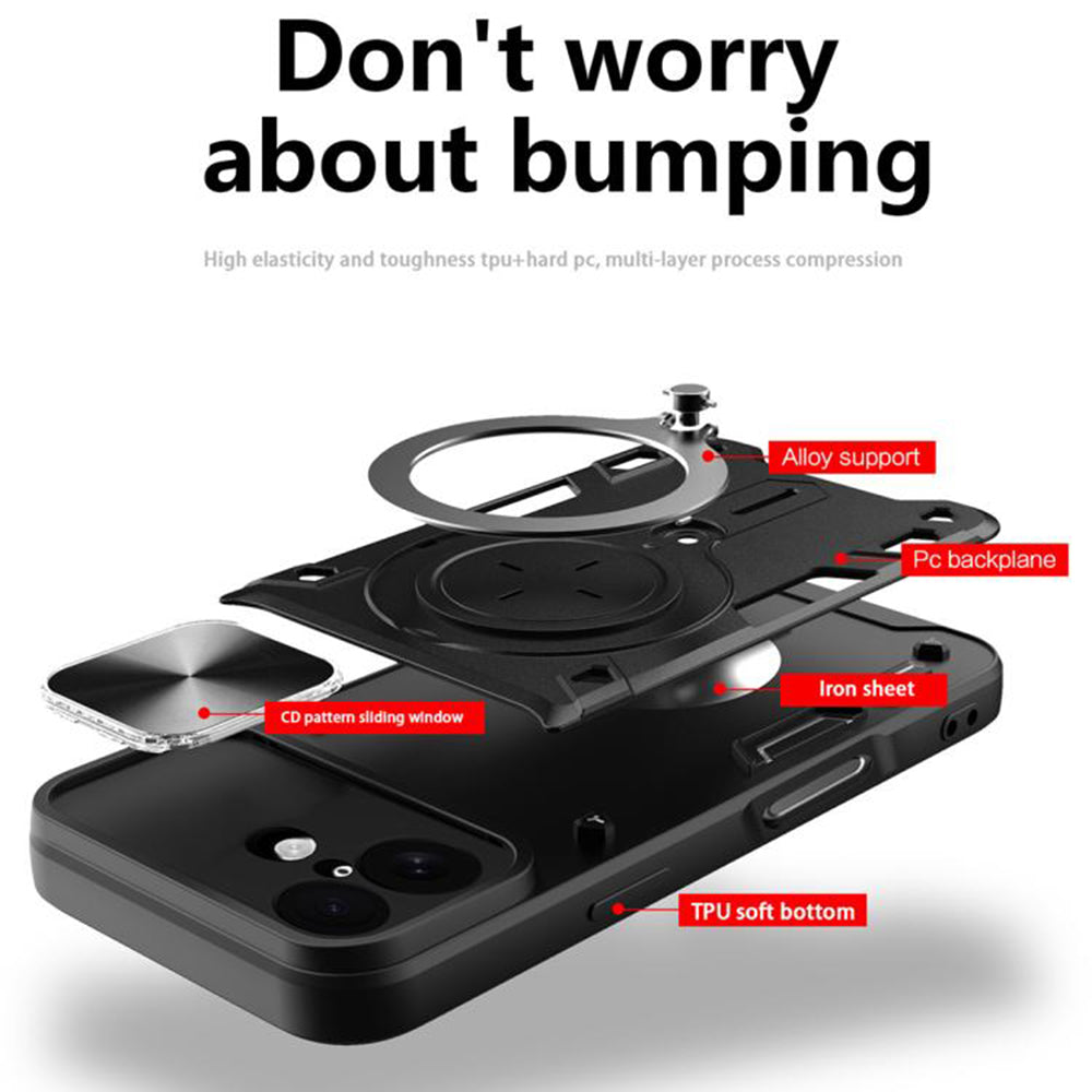 Custodia per Apple iPhone 17, Techsuit, CamGuard Pro, Nera