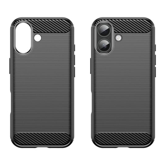 Custodia per Apple iPhone 17, Techsuit, Carbonio, Nera