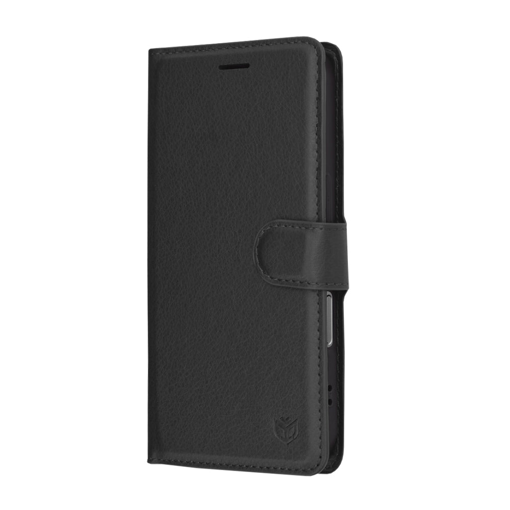 Custodia per Apple iPhone 17, Techsuit, Leather Folio, Nera