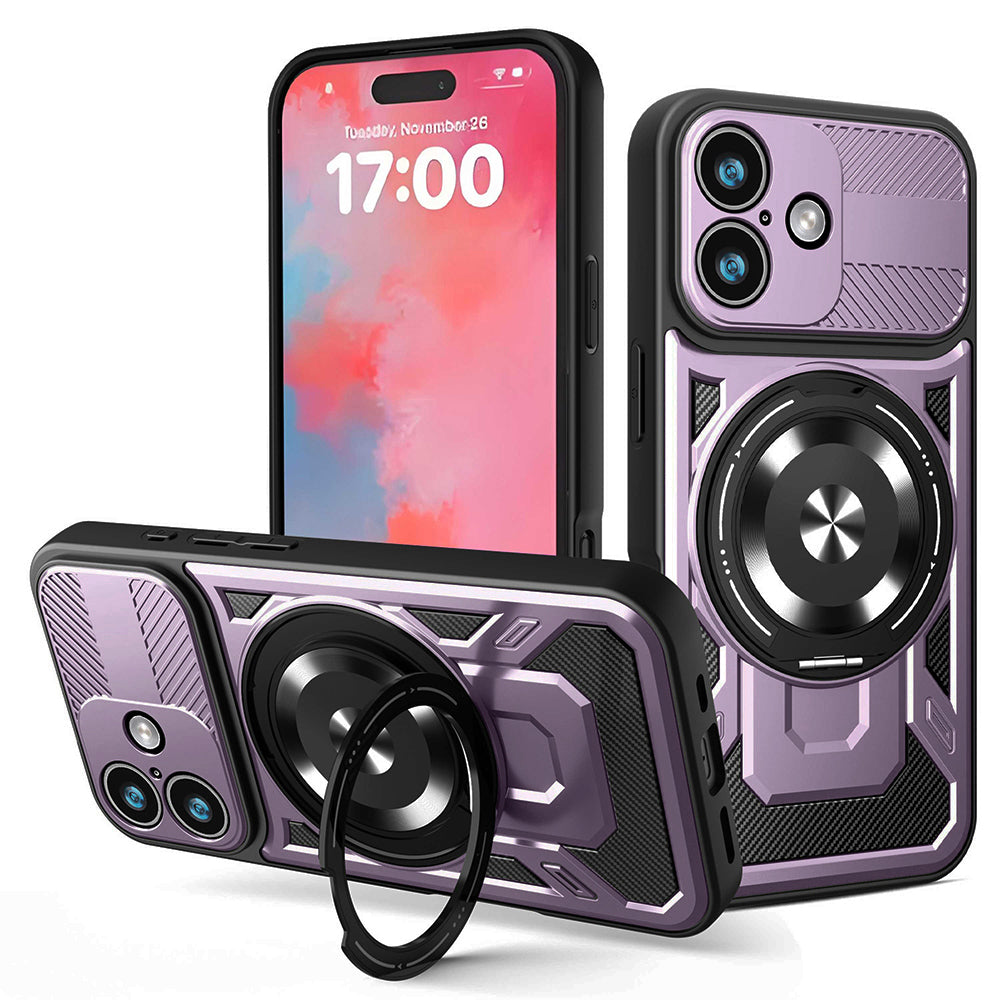 Custodia per Apple iPhone 17, Techsuit, RuggedCam, Viola