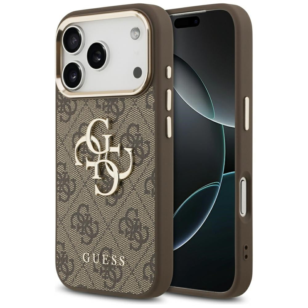 Custodia per Apple iPhone 18 Pro / 17 Pro, Guess, 4G Big Classic Logo, Marrone