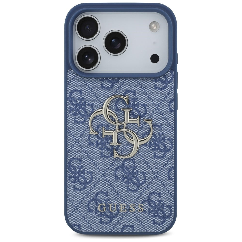 Custodia per Apple iPhone 18 Pro / 17 Pro, Guess, 4G Big Logo, Blu