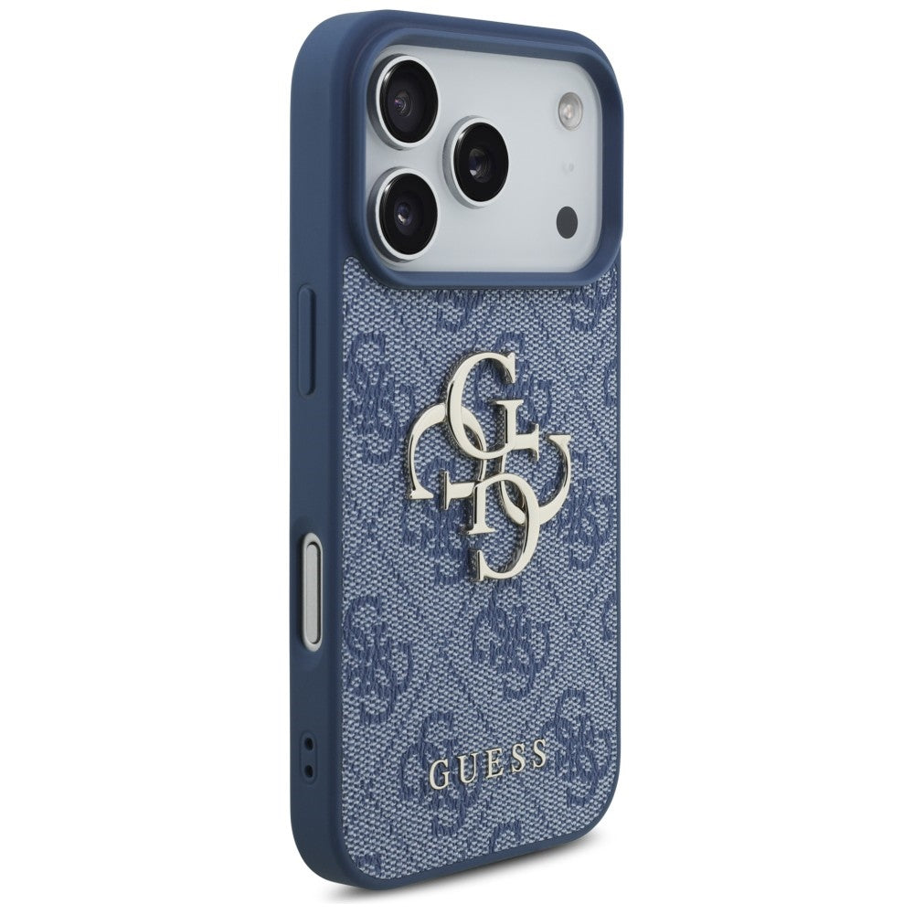 Custodia per Apple iPhone 18 Pro / 17 Pro, Guess, 4G Big Logo, Blu