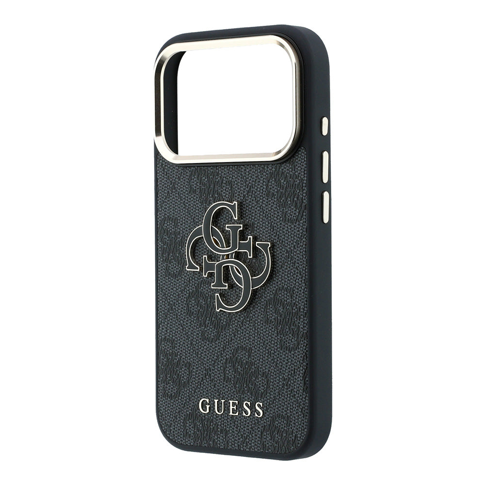 Custodia per Apple iPhone 18 Pro / 17 Pro, Guess, 4G Big Resin Logo, Nera