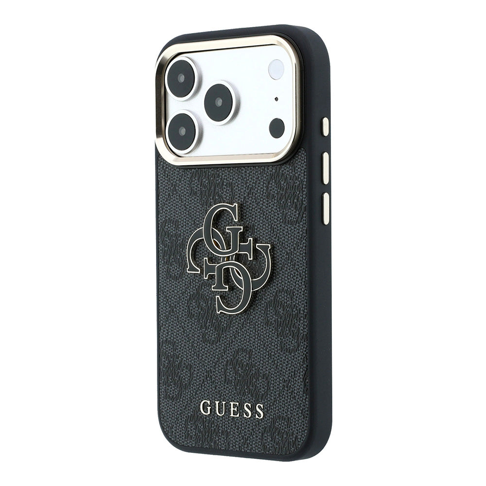 Custodia per Apple iPhone 18 Pro / 17 Pro, Guess, 4G Big Resin Logo, Nera