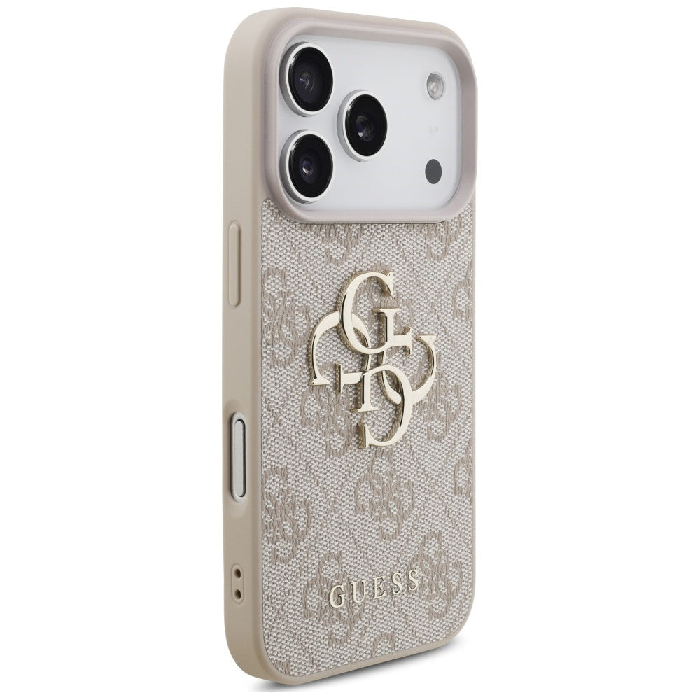 Custodia per Apple iPhone 18 Pro / 17 Pro, Guess, 4G Classic Logo con Cinturino, Rosa