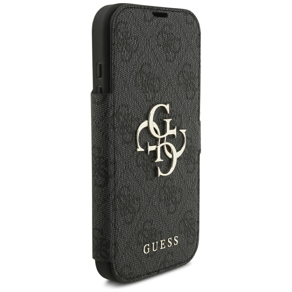 Custodia per Apple iPhone 18 Pro / 17 Pro, Guess, Logo Metallico 4G, Nera