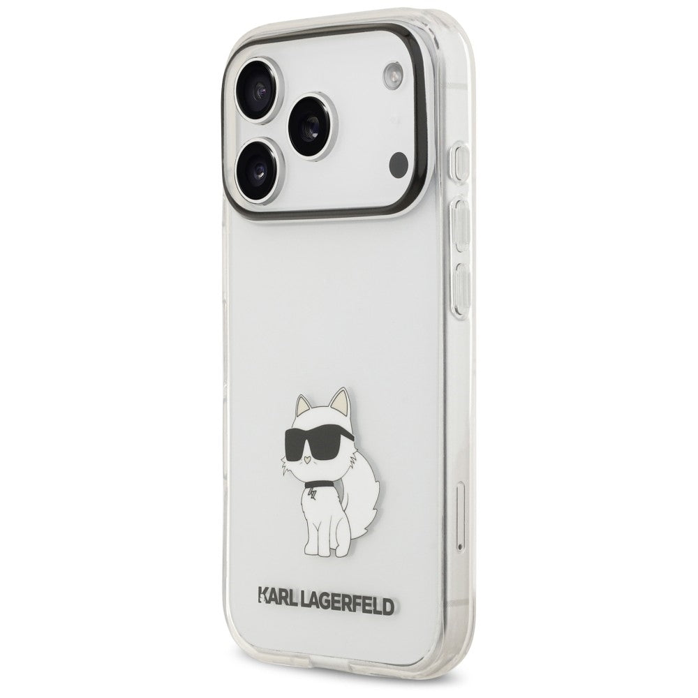 Cover per Apple iPhone 18 Pro / 17 Pro, Karl Lagerfeld, IML Choupette NFT, trasparente