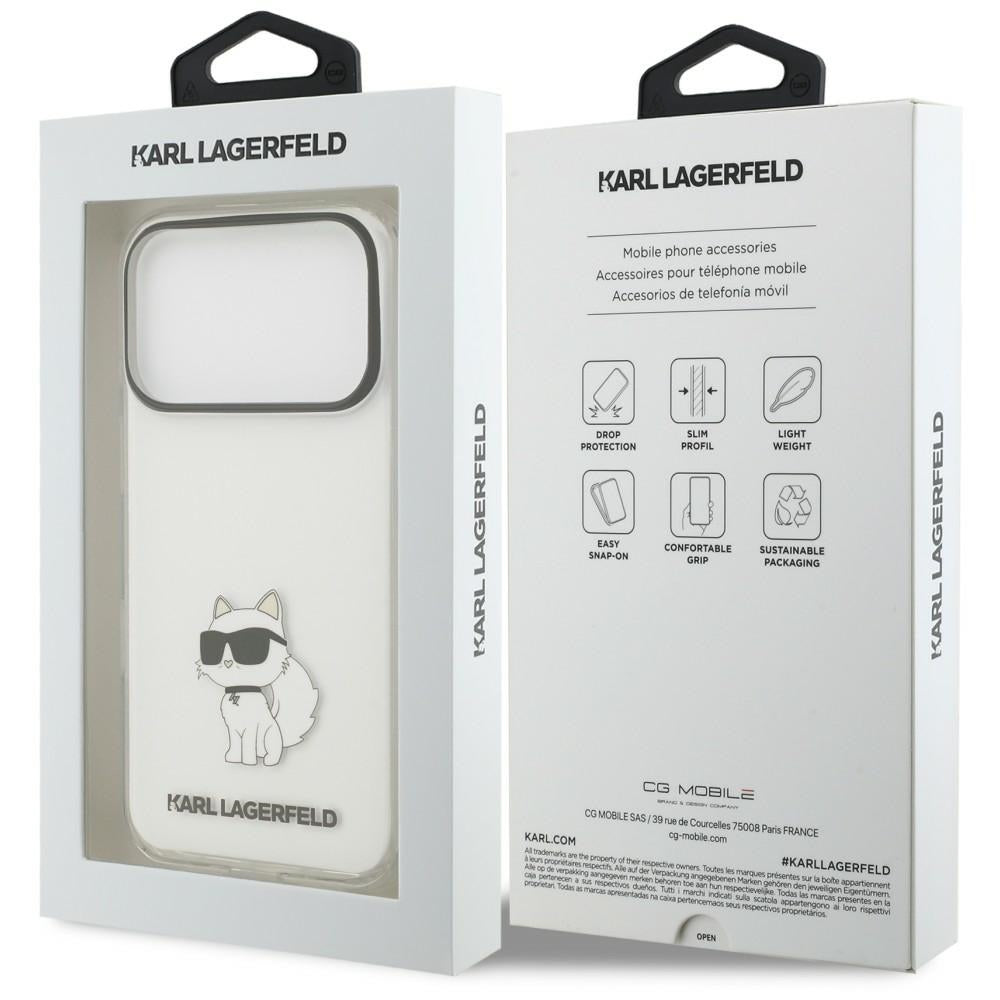 Cover per Apple iPhone 18 Pro / 17 Pro, Karl Lagerfeld, IML Choupette NFT, trasparente