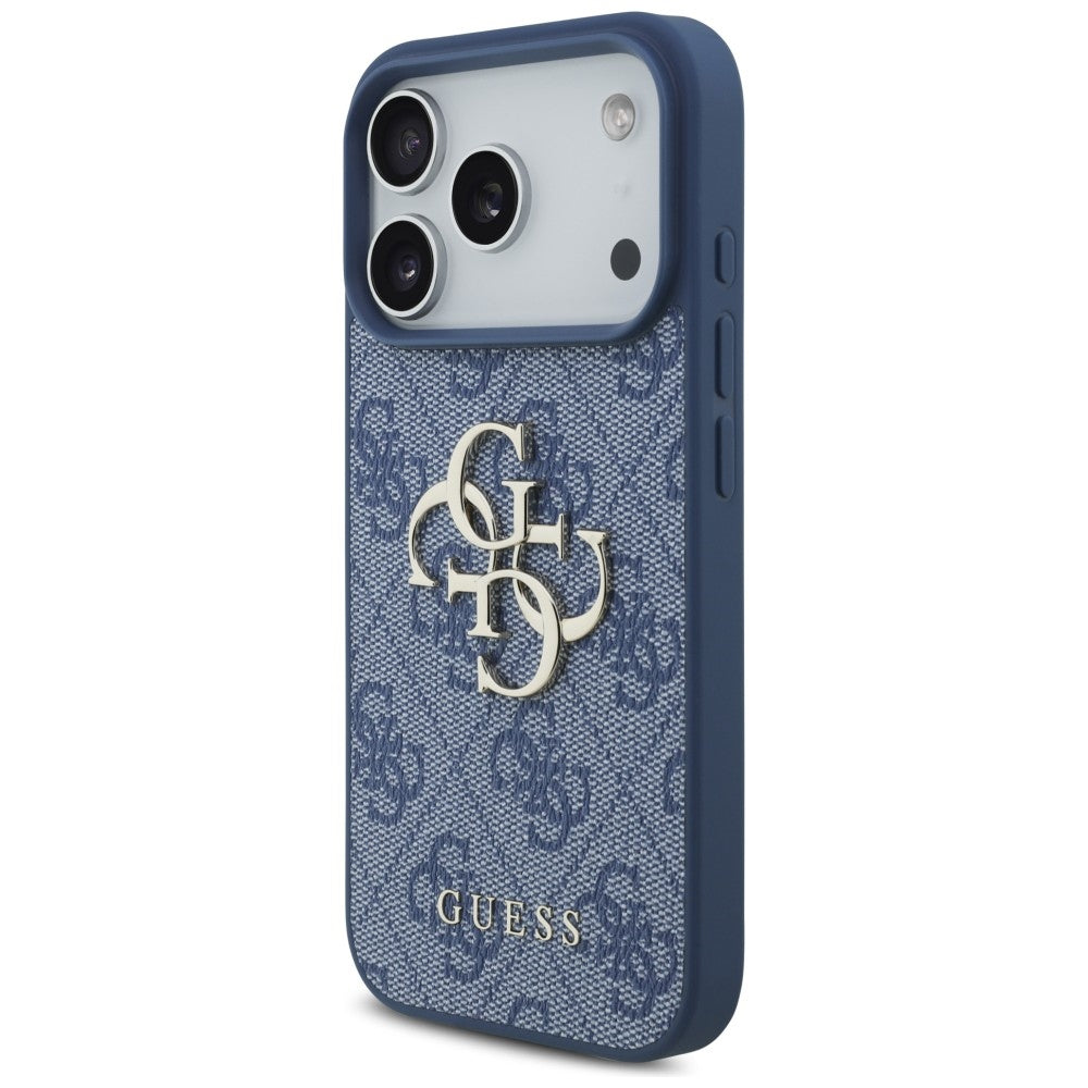 Custodia per Apple iPhone 18 Pro Max / 17 Pro Max, Guess, 4G Big Logo, Blu