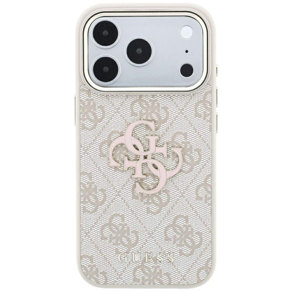 Custodia per Apple iPhone 18 Pro Max / 17 Pro Max, Guess, Logo 4G Grande in Resina, Rosa