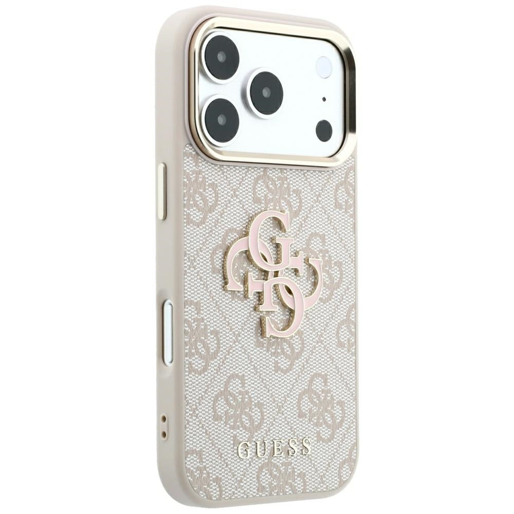 Custodia per Apple iPhone 18 Pro Max / 17 Pro Max, Guess, Logo 4G Grande in Resina, Rosa