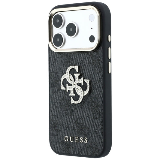 Custodia per Apple iPhone 18 Pro Max / 17 Pro Max, Guess, 4G Big Strass Logo, Nera
