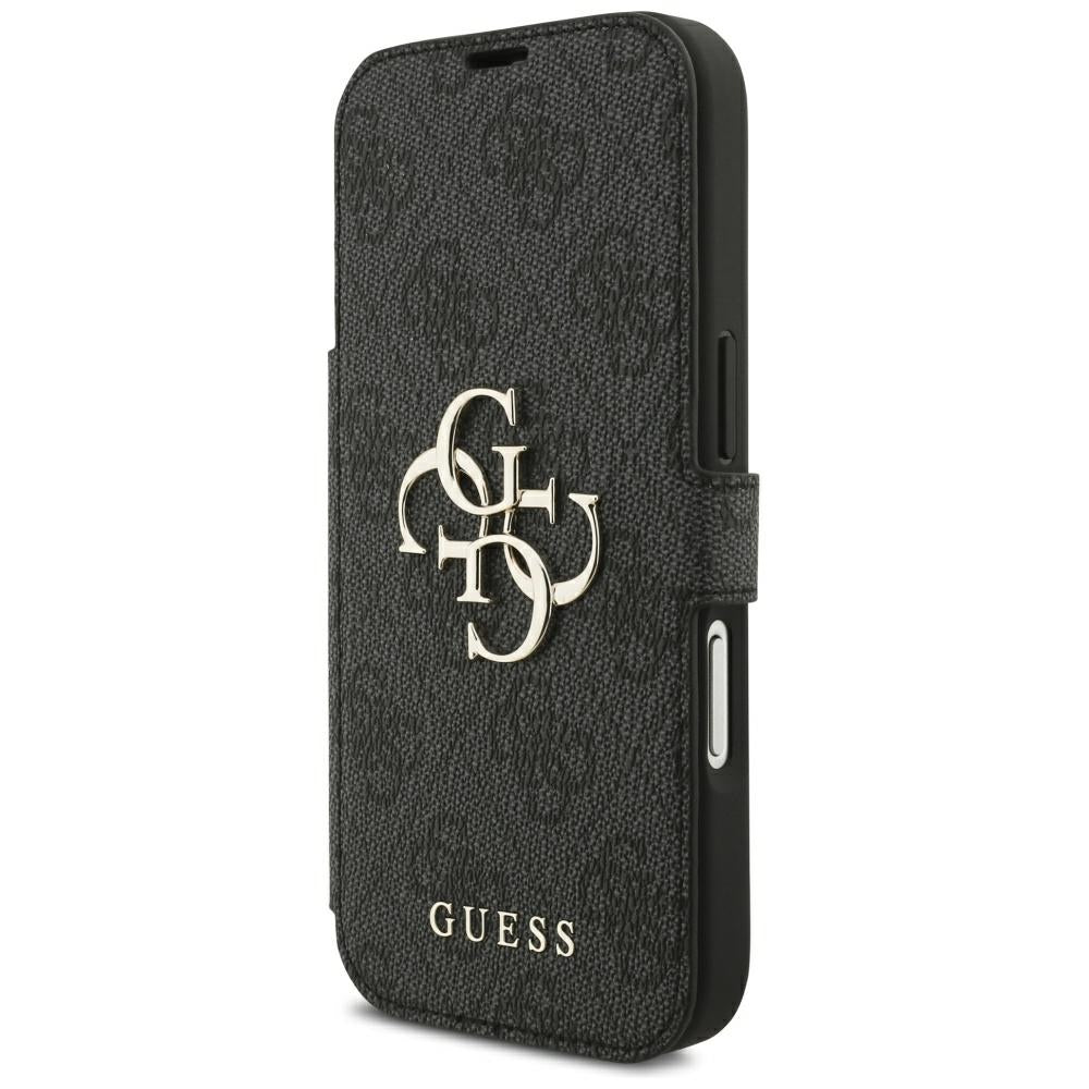 Custodia per Apple iPhone 18 Pro Max / 17 Pro Max, Guess, Logo Metallico 4G, Nera