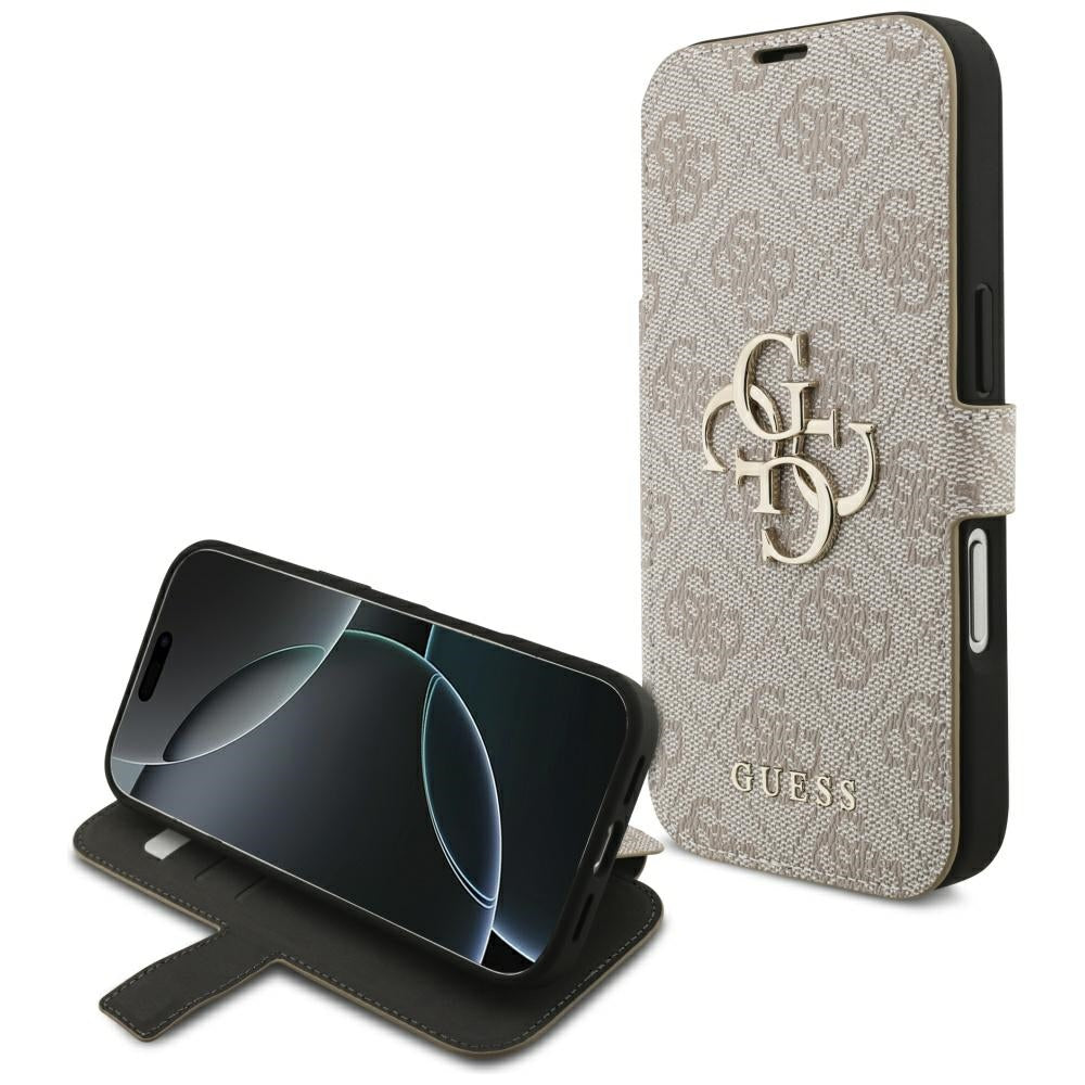 Custodia per Apple iPhone 18 Pro Max / 17 Pro Max, Guess, Logo Metallico 4G, Rosa