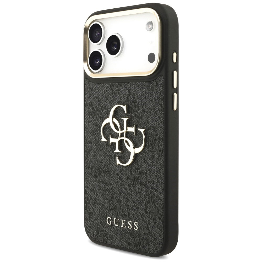 Custodia per Apple iPhone 18 Pro Max / 17 Pro Max, Guess, Big 4G Classic Logo & Big Strap Metal Buttons, nera