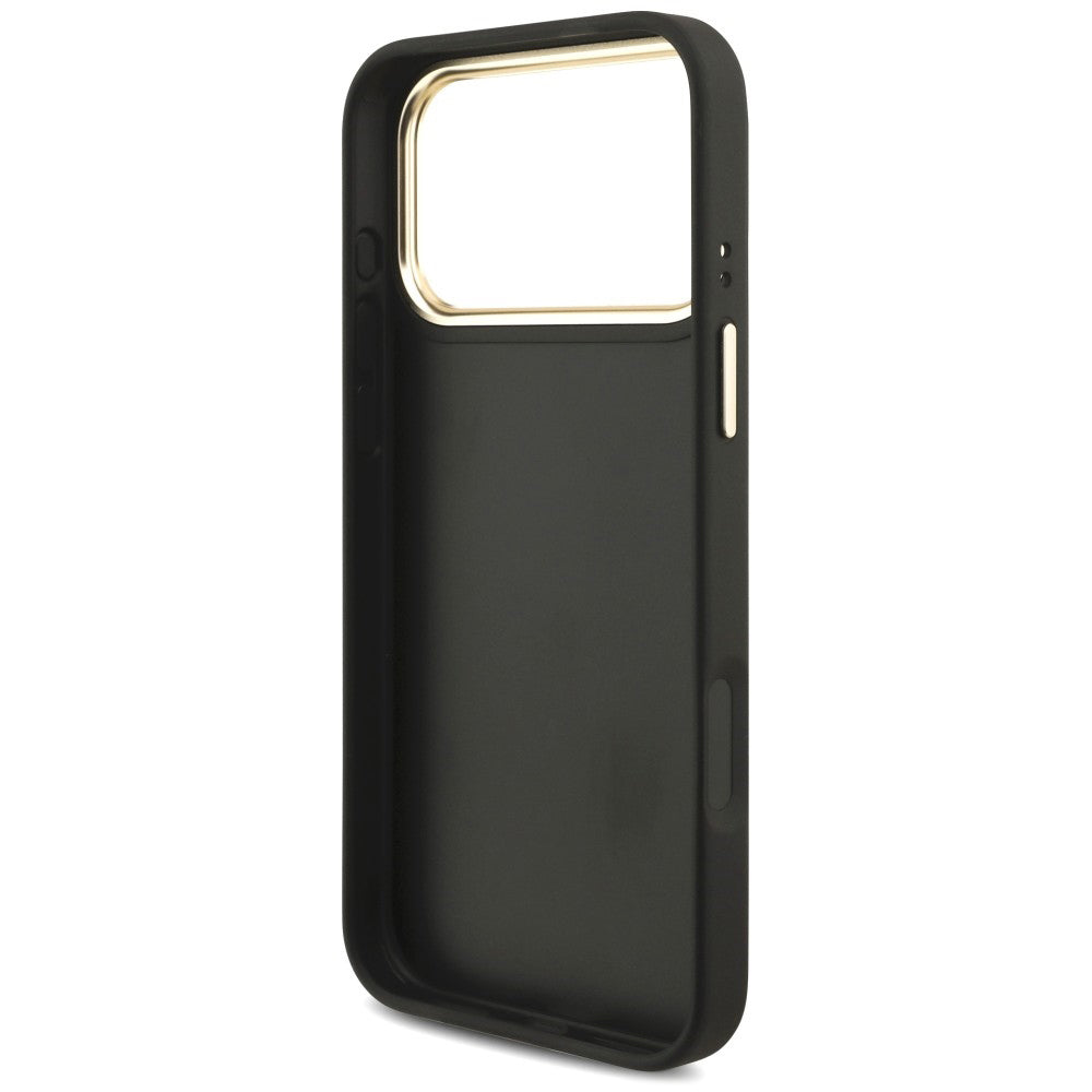 Custodia per Apple iPhone 18 Pro Max / 17 Pro Max, Guess, Big 4G Classic Logo & Big Strap Metal Buttons, nera