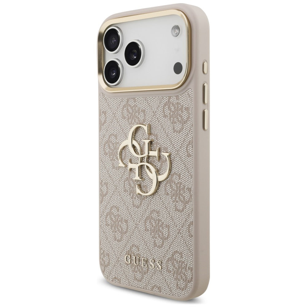 Custodia per Apple iPhone 18 Pro Max / 17 Pro Max, Guess, Big 4G Classic Logo & Big Strap Metal Buttons, rosa