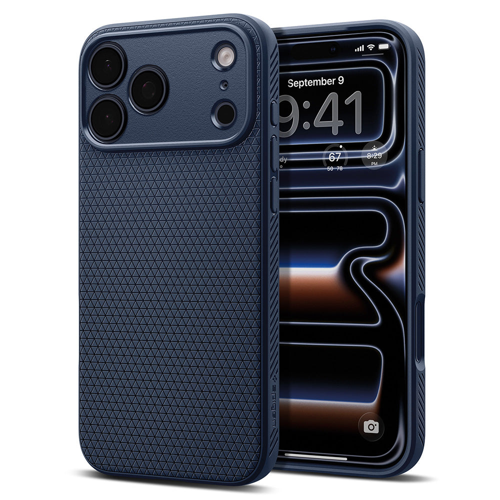 Custodia per Apple iPhone 18 Pro Max / 17 Pro Max, Spigen, Liquid Air, Blu Navy ACS12112