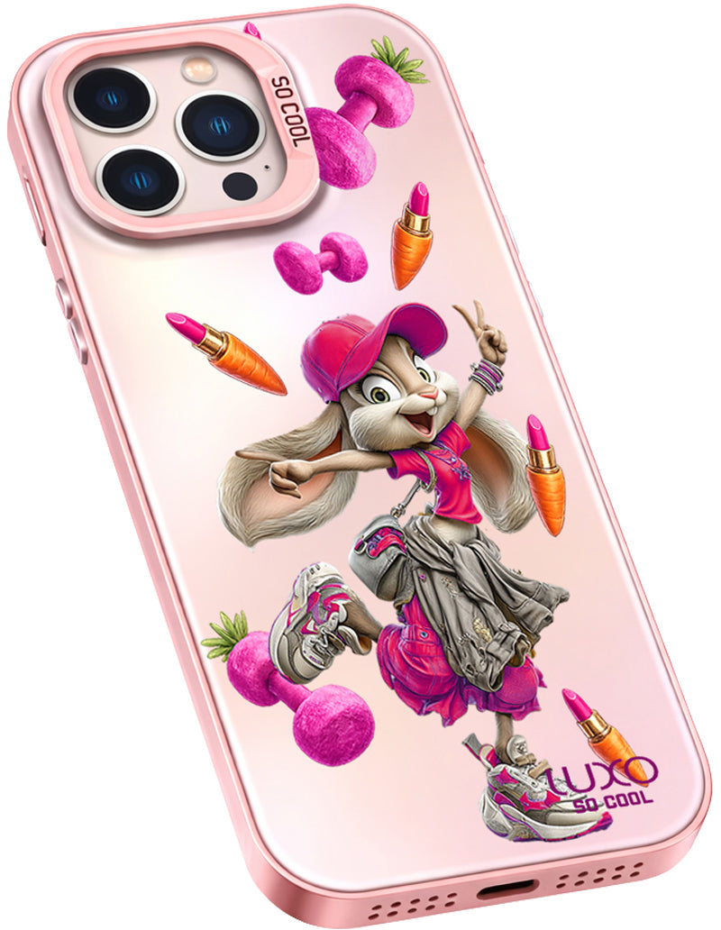 Custodia per Apple iPhone 16 Plus, LUXO So CooL, ArcadiA Rabbit, Multicolore