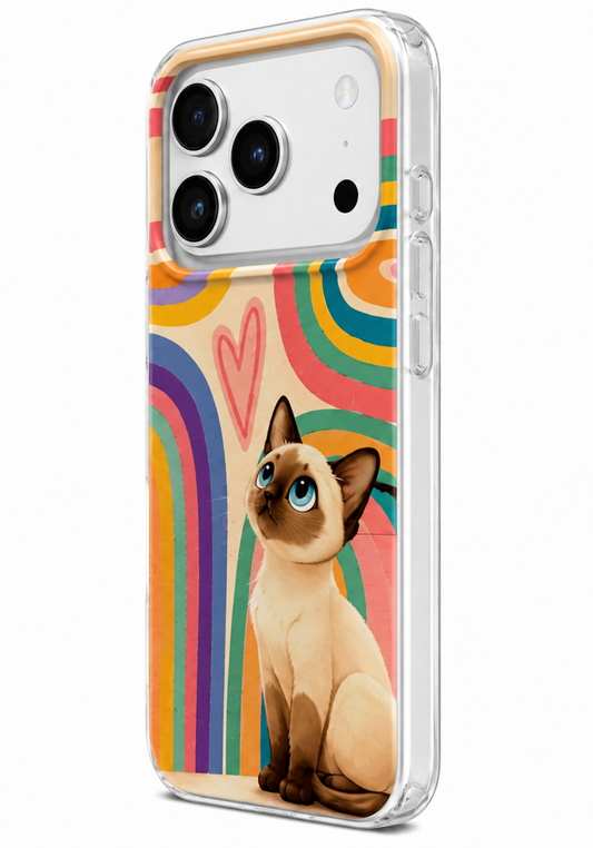Custodia per Apple iPhone 16 Pro Max, Perfect Case, Dreamora Kitty, Multicolore