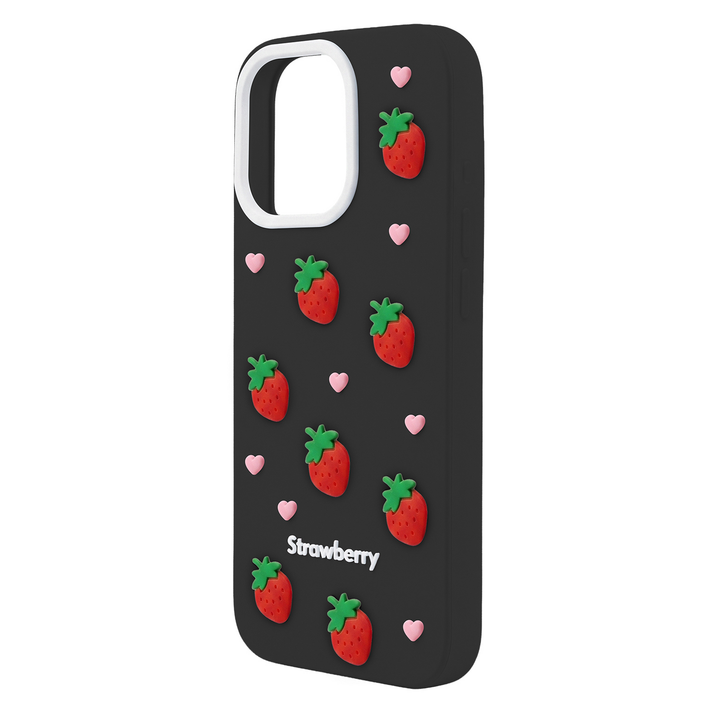 Custodia per Apple iPhone 15 Pro / 14 Pro, OEM, Strawberry, Nera