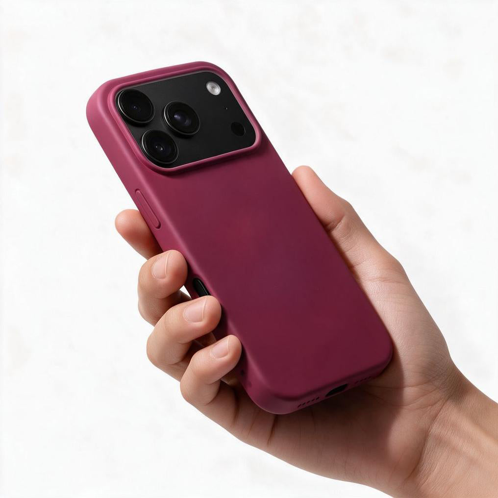 Custodia per Apple iPhone 18 Pro Max / 17 Pro Max, OEM, silicone, bordeaux