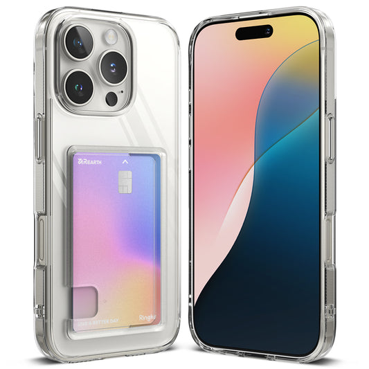 Custodia per Apple iPhone 16 Pro Max, Ringke, Fusion Card, Trasparente