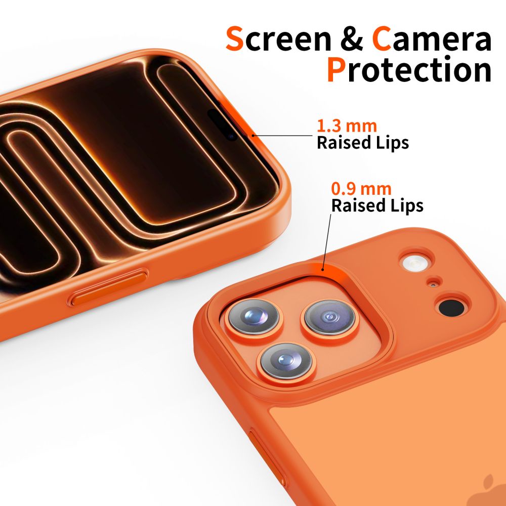 Custodia per Apple iPhone 17 Pro Max, Tech-Protect, Magmat, Arancione Opaco