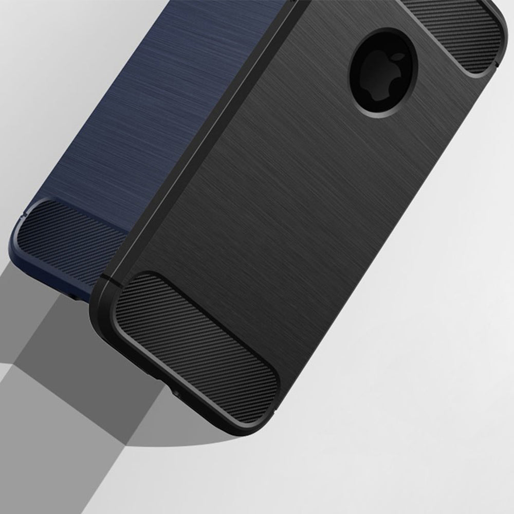 Custodia per Apple iPhone 8 / 7, Techsuit, Carbonio, Nera