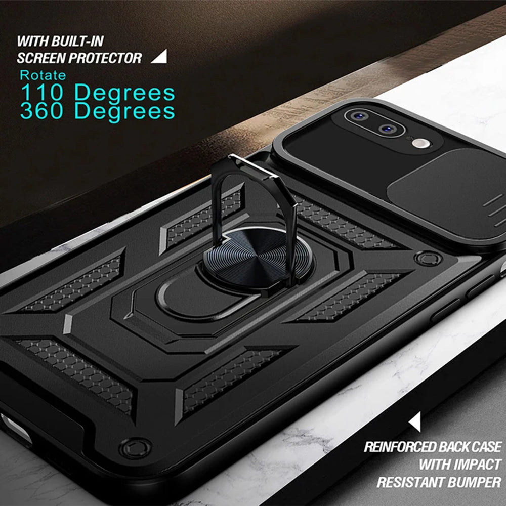 Custodia per Apple iPhone 8 Plus / 7 Plus, Techsuit, CamShield, Nera