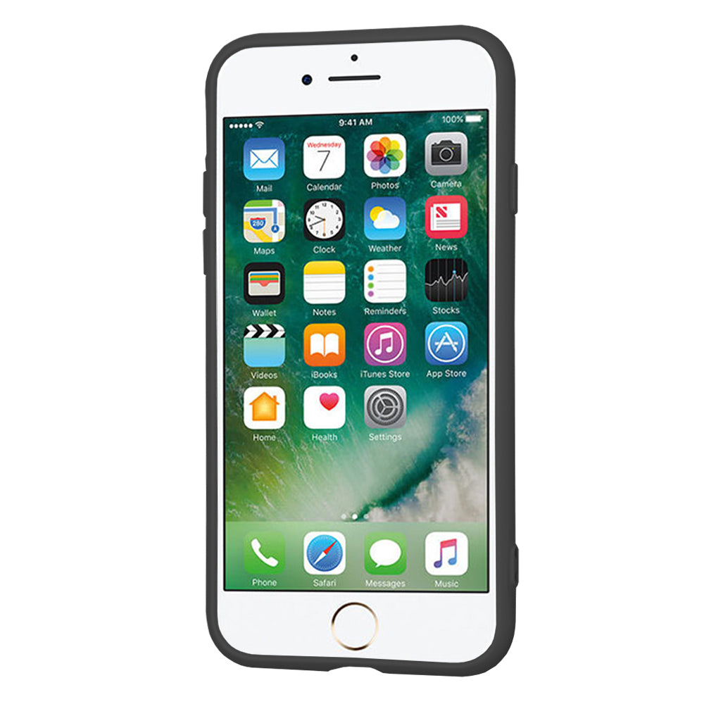 Custodia per Apple iPhone SE (2022) / SE (2020) / 8 / 7, Techsuit, SoftFlex, Nera