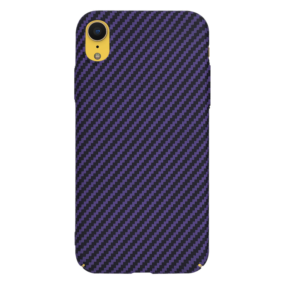 Custodia per Apple iPhone XR, Techsuit, Carbonite FiberShell, Viola