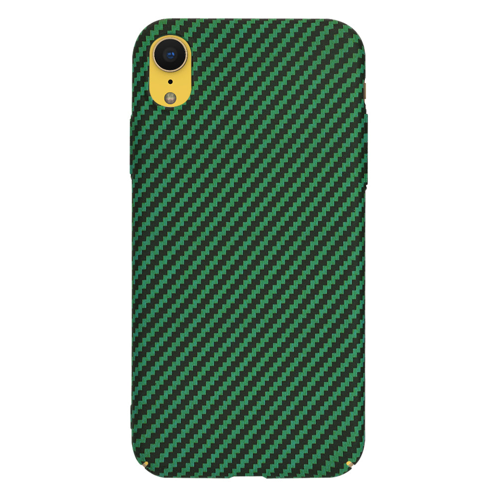 Custodia per Apple iPhone XR, Techsuit, Carbonite FiberShell, Verde