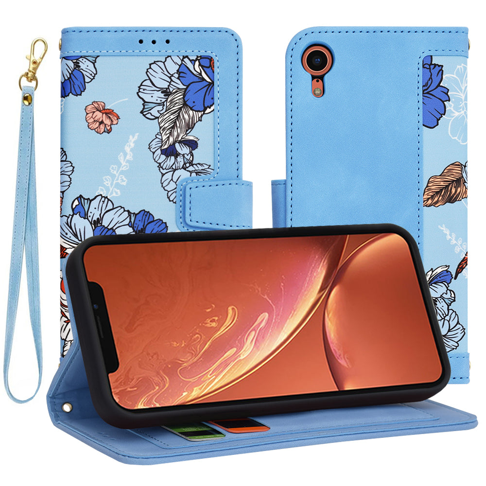 Custodia per Apple iPhone XR, Techsuit, FlipCraft, Blu