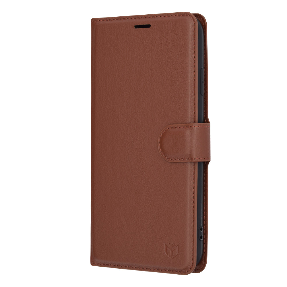 Custodia per Apple iPhone XS Max, Techsuit, Leather Folio, Marrone
