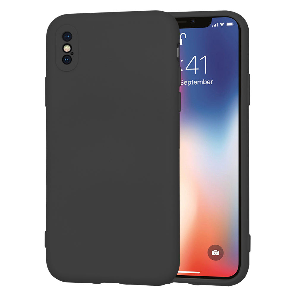 Custodia per Apple iPhone XS / X, Techsuit, SoftFlex, Nera
