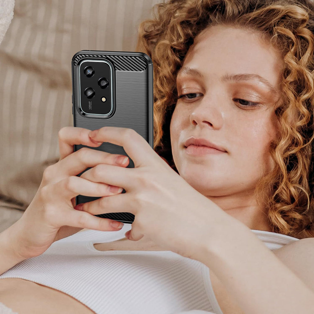 Custodia per Honor 200 Lite, Techsuit, Carbonio, Blu