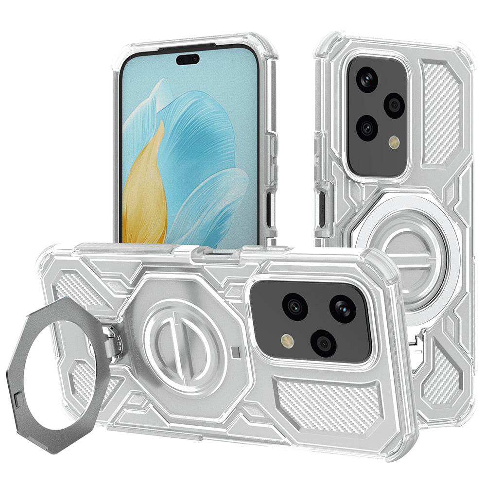 Custodia per Honor 200 Lite, Techsuit, Carbon Shield Pro, Bianca