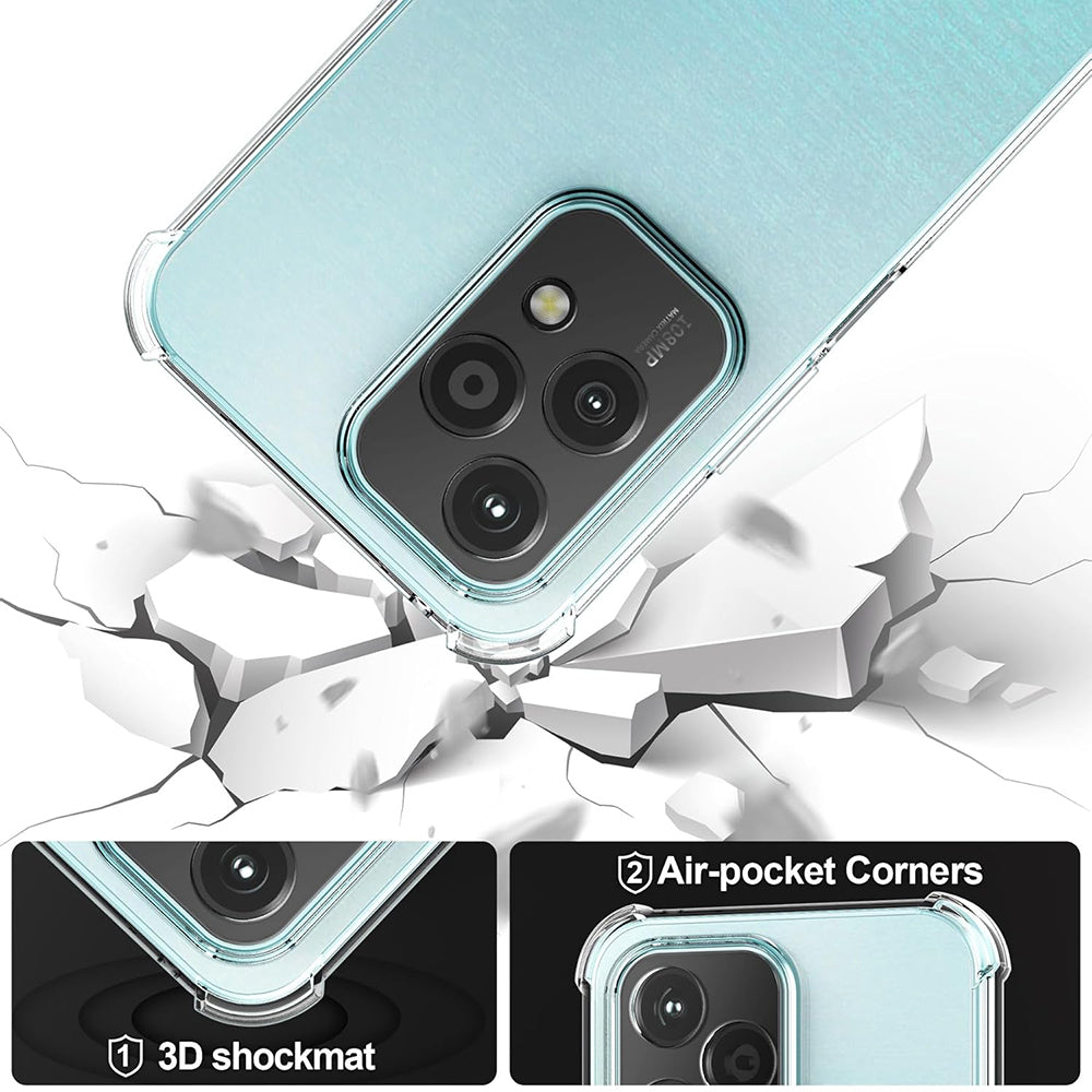 Custodia per Honor 200 Lite, Techsuit, Shockproof Clear, Trasparente