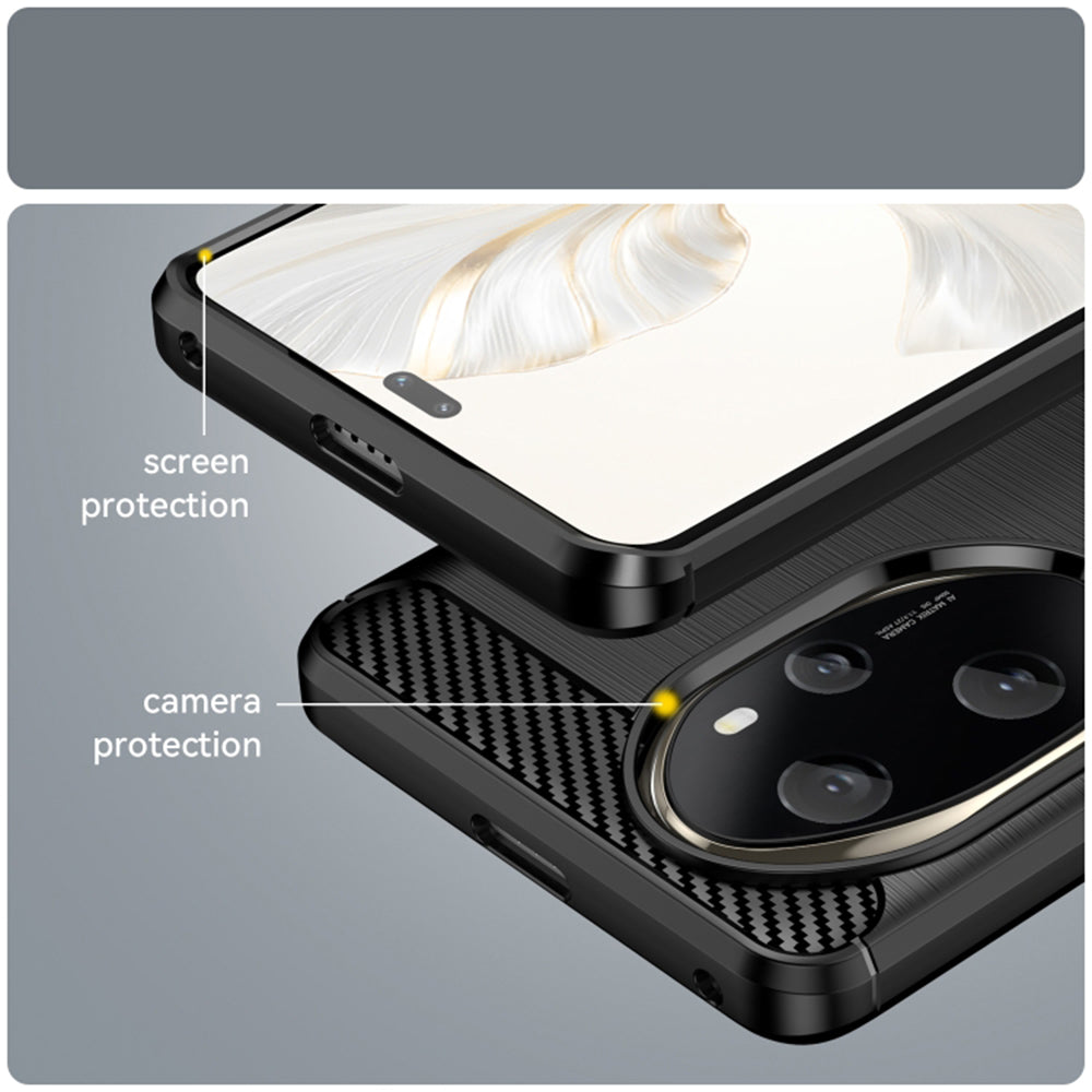 Custodia per Honor 200 Pro, Techsuit, Carbonio, Nera