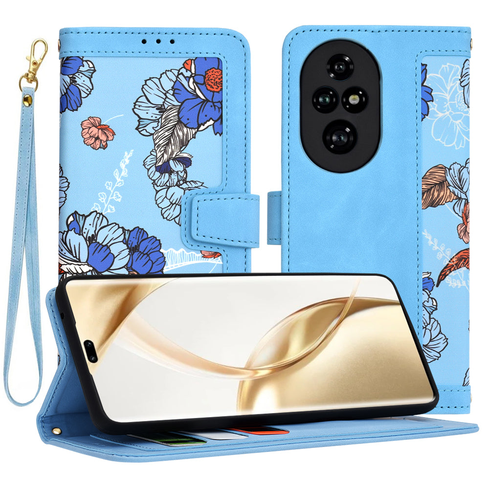 Custodia per Honor 200 Pro, Techsuit, FlipCraft, Blu