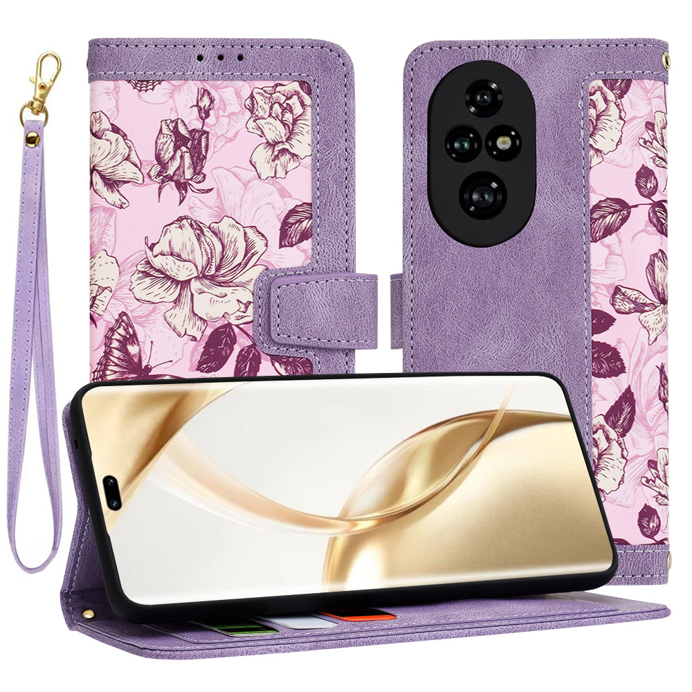 Custodia per Honor 200 Pro, Techsuit, FlipCraft, Viola