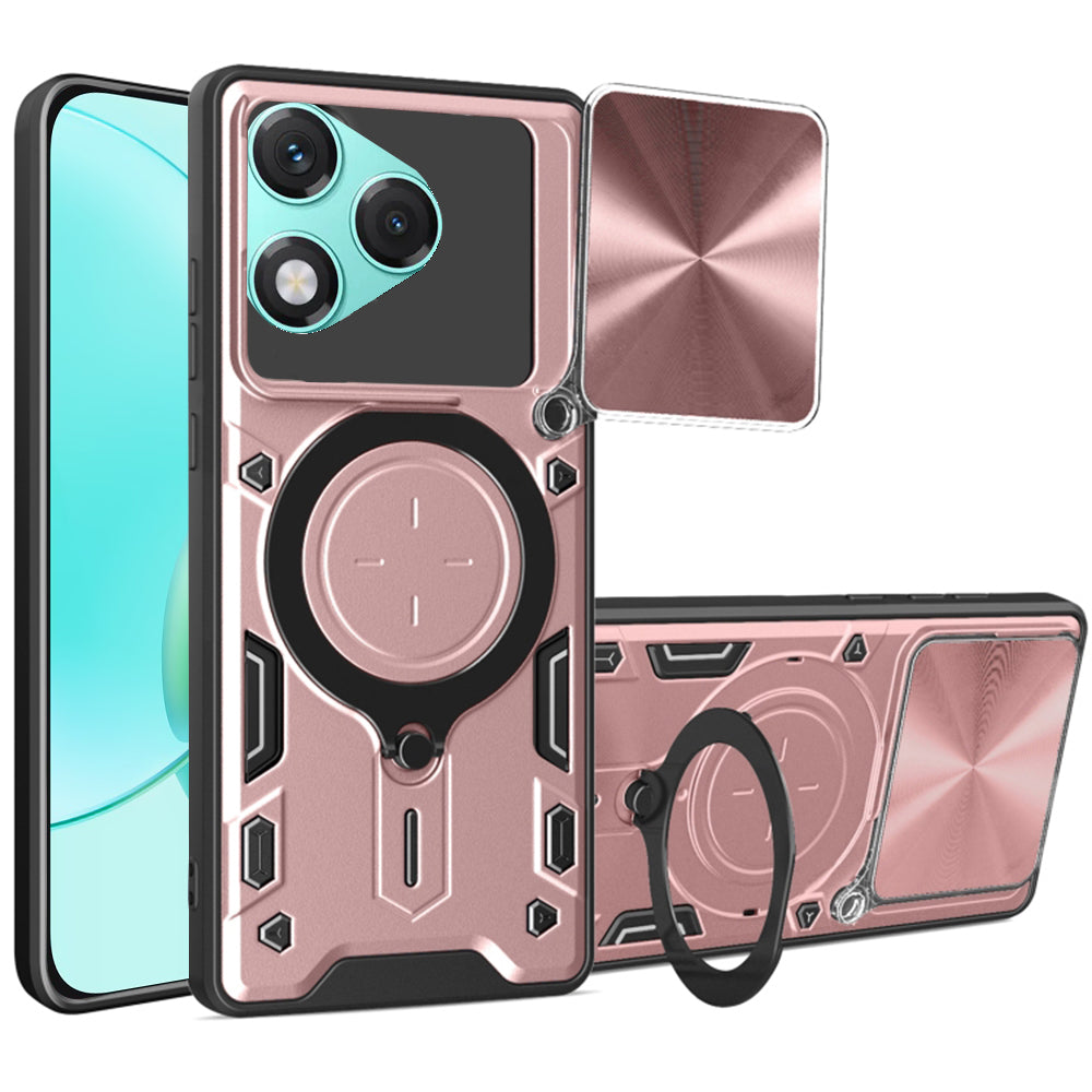 Custodia per Honor 400 Lite, Techsuit, CamGuard Pro, Rosa Dorato