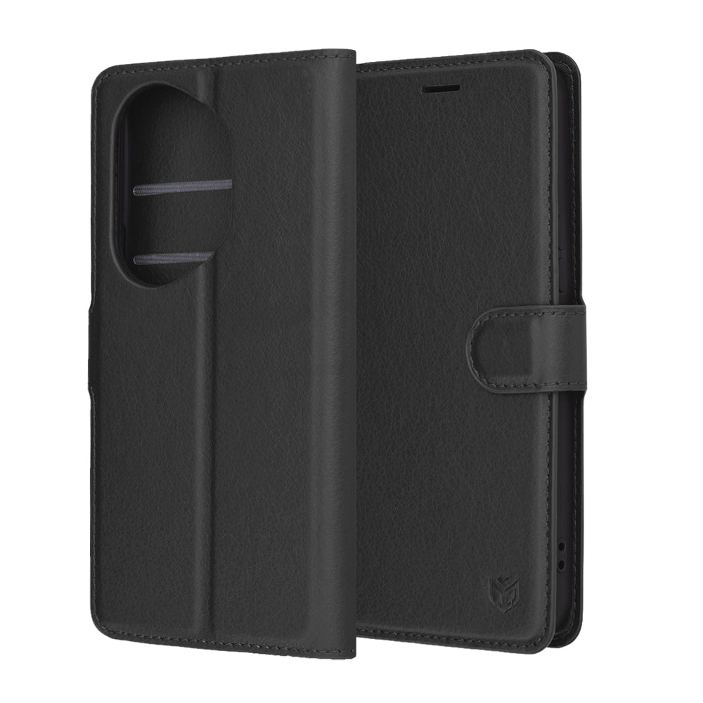 Custodia per Honor 400 Pro, Techsuit, Leather Folio, Nera