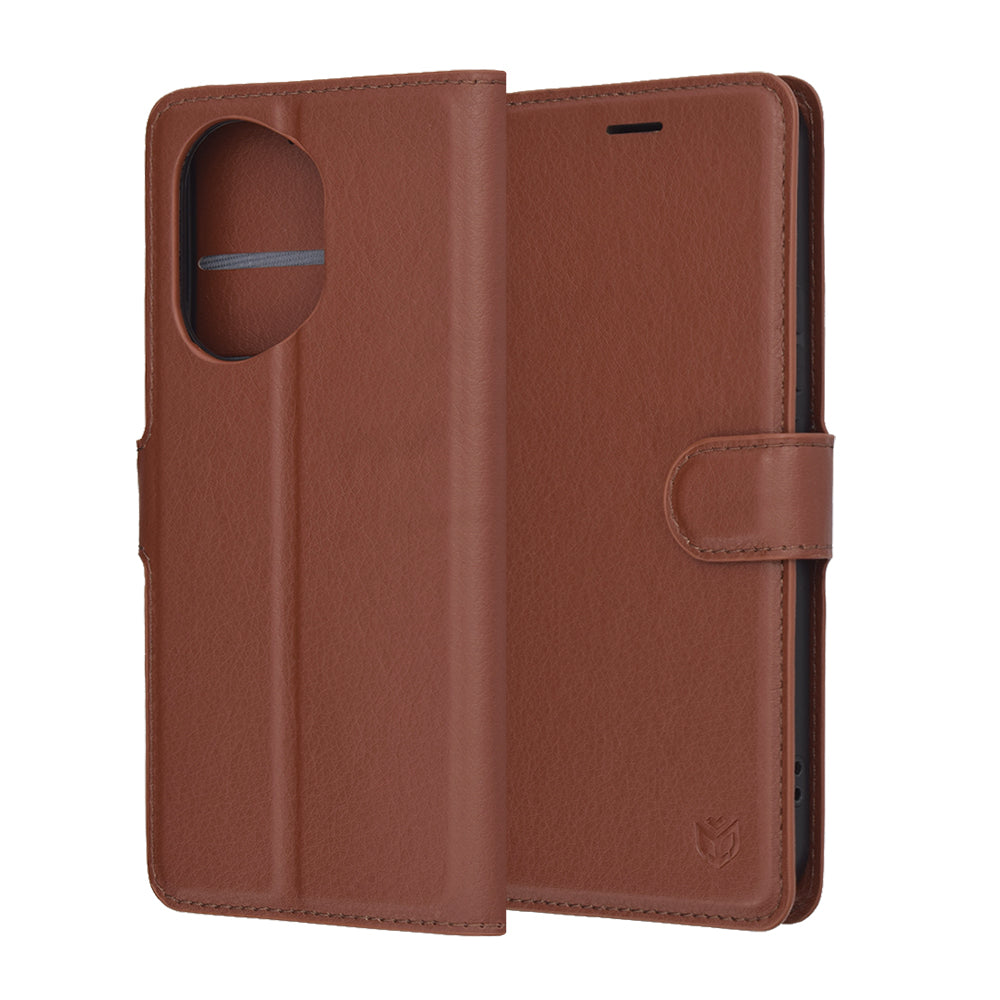 Custodia per Honor 400, Techsuit, Leather Folio, Marrone