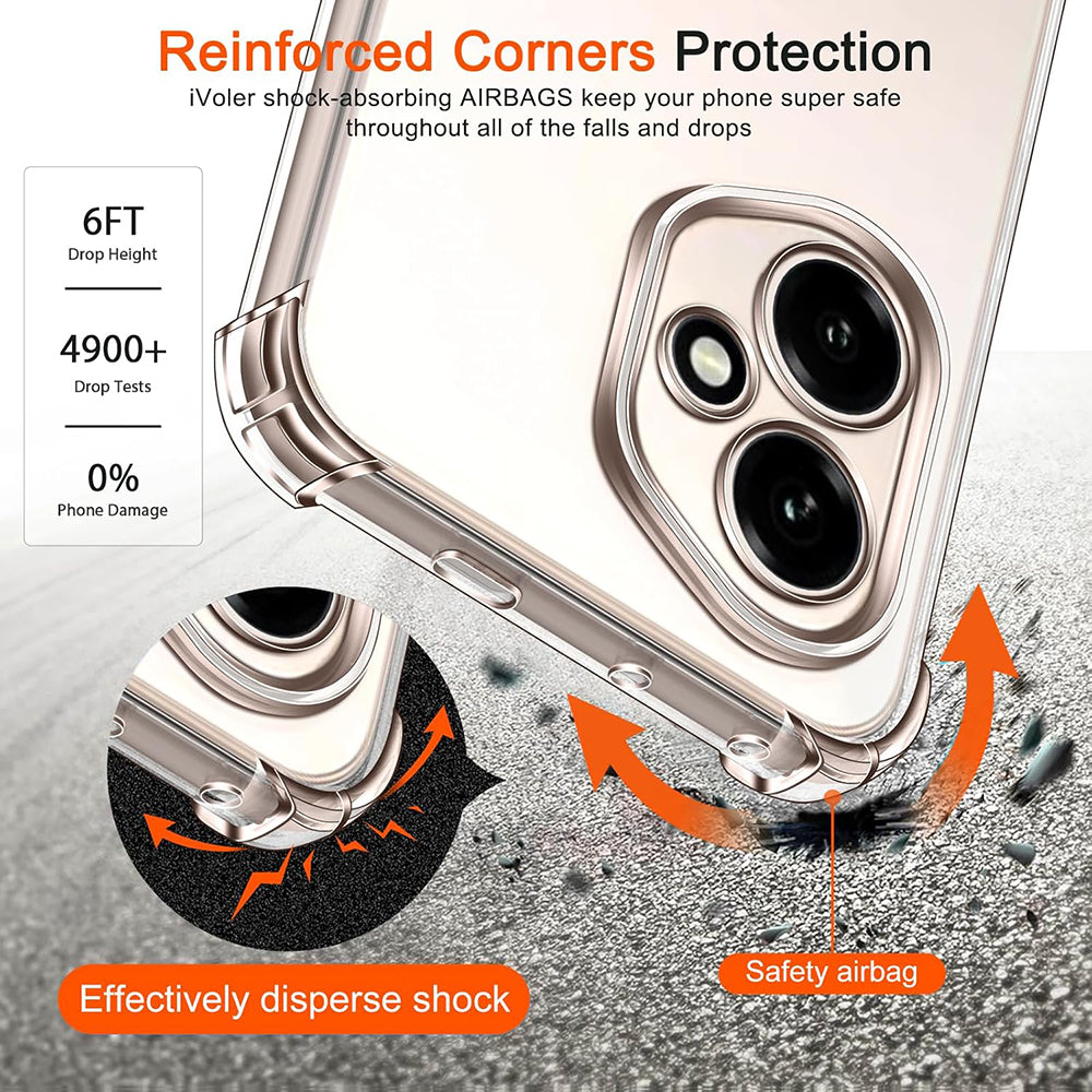 Custodia per Honor 400, Techsuit, Shockproof Clear, Trasparente