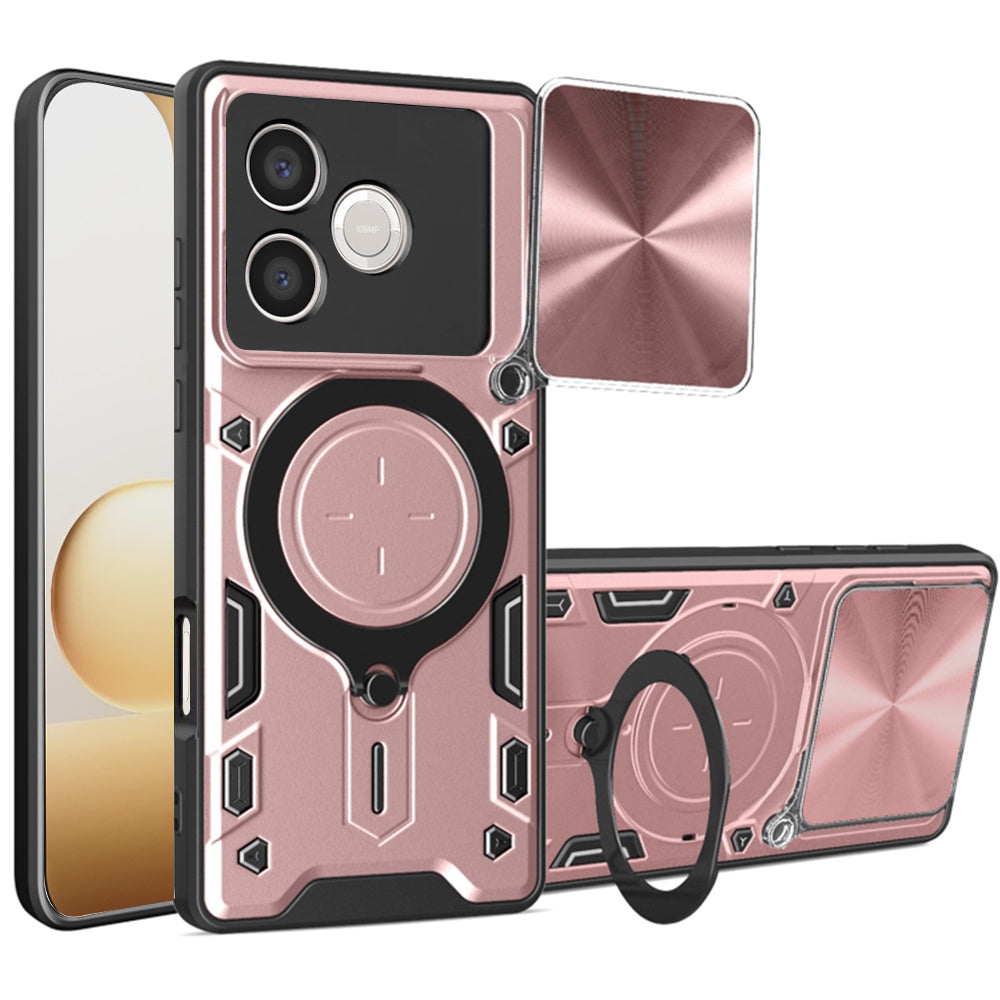 Custodia per Honor 600 Lite, Techsuit, CamGuard Pro, Rosa Dorato